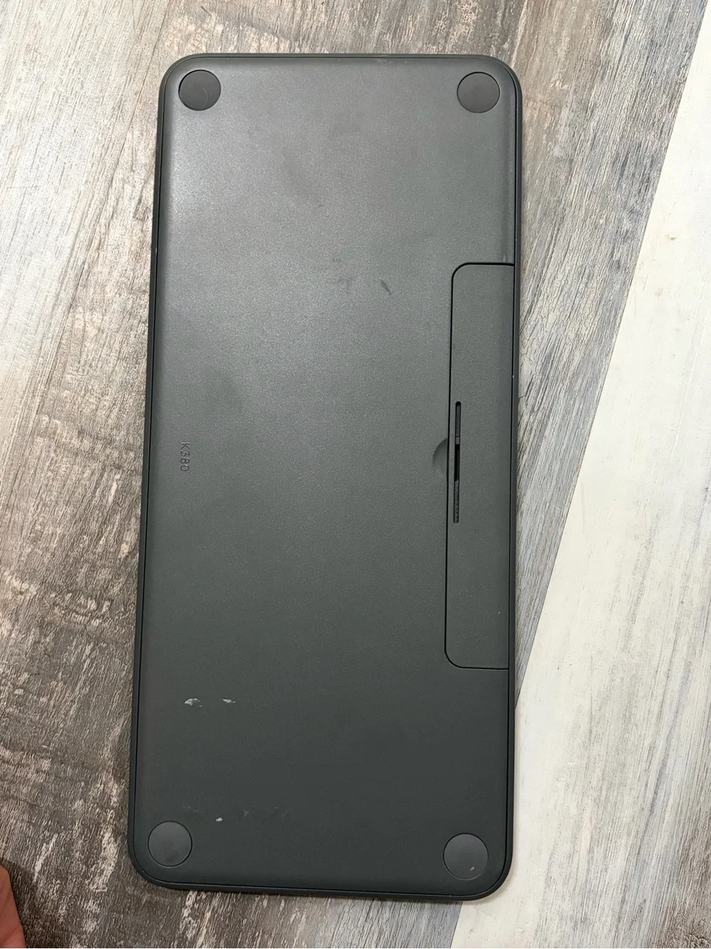 Logitech Compact Wireless Keyboard in Charcoal with Yellow Keys